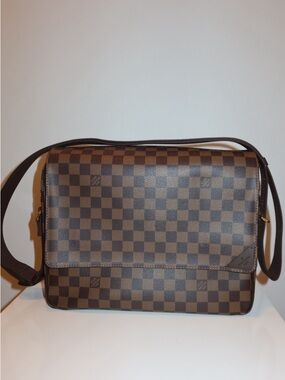 Louis Vuitton Shelton MM Ebene Brown Damier Messenger Crossbody Bag